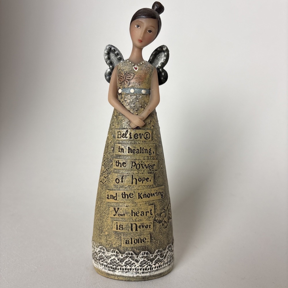 2014 Kelly Rae Roberts Angel Figurine Believe in Healing 7" heart never alone
